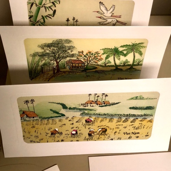 Vintage Set of cards with envelope silkscreen - Picture 8 of 8